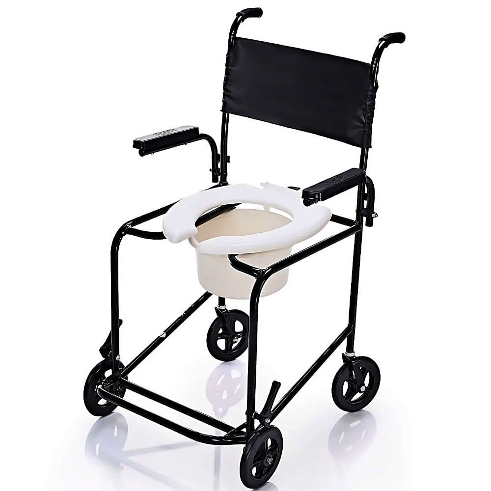 Cadeira de Banho com Braço Escamoteável com Suporte - PL 202 - PROLIFE