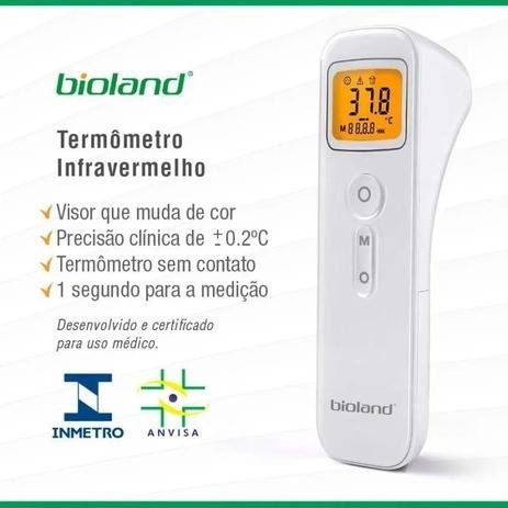 Termômetro de Testa com Infravermelho - MOD. E127 - BIOLAND